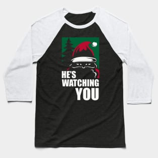 Santa's Watching Baseball T-Shirt